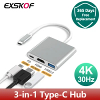 USB C HUB 3 in 1 Type-C to HDMI Adapter 4K30Hz PD100W SD TF Dock USB-C 3.1 Splitter for MacBook iPad Pro Air Huawei USB 3.0 HUB
