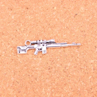 10pcs Sniper Rifle Gun Charms Metal Alloy DIY Necklace Pendant Making Findings Handmade Jewelry 8*42mm
