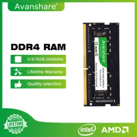 Avanshare Memoria Ram DDR4 8GB 4GB 16GB 2400Mhz 2666Mhz 3200Mhz Sodimm For Notebook Computer High Performance Laptop Memory