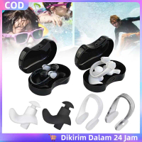 Set Nose Clip Swimming / Ear Plug Renang Anti Air Nyaman Dipakai Untuk Snorkling Dan Aktivitas Air
