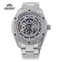 ORIENT STAR 東方之星 OPEN HEART系列 鏤空機械錶 鋼帶款 灰色 RE-AV0A02S  - 43.2mm