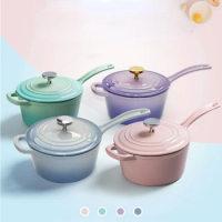 Cast Iron Pot Milk Pot Baby Complementary Food Pot Enamel Non-stick Instant Noodle Pot Home Kitchen Small Soup Pots