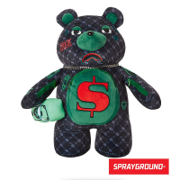 SPRAYGROUND- DINERO MONEYBEAR 泰迪熊後背包-深灰色