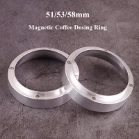 51/53/58mm Espresso Coffee Dosing Ring Magnetic Aluminium Coffee Dosing Funnel for Portafilter Anti Fly Coffee Powder Ring Tool