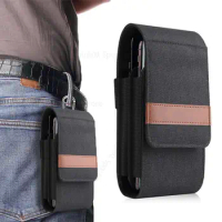 Universal Oxford Cloth Flip Case Phone Pouch For Tecno Camon 18T 18i 18P 17P 16 15 17 Pro Wallet Card Holder Belt Clip Waist Bag