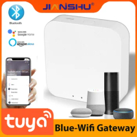 Jianshu Bluetooth Zigbee Gatway Support Tuya Device Smart Life Intelligent Bridge Smart Home Hub Voice Control via Alexa Google