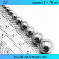 Steel Balls 304 A2 Stainless 1 1.5 2 3 3.5 4 4.5 5 6 6.35 6.5 7 - 70mm for Ball Bearings Steel Beads Slingshot Ammo Solid Ball