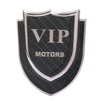 汽車側標金屬車貼 VIP車標改裝碳纖維尾標徽標車身貼紙裝飾個性貼