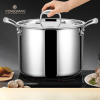 316 thickened stainless steel soup pot for household high soup pot, double ear boiling pot, gas stewing pot, induction cooker