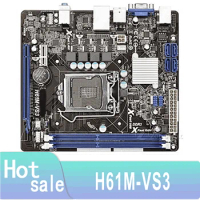 H61M-VS3 Desktop Computer Motherboard LGA 1155 DDR3 For Intel H61 LGA1155 Desktop Mainboard SATA II Used