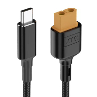 Anti Pecah Penyesuai Wayar XT60 Untuk Kabel Pengecasan Pantas Jenis-C 20V 5A PD2.0 / QC2.0 XT60 Untu