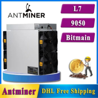 NEW Bitmain Antminer L7 9050M (9.05Gh) Litecoin Miner LTC/DOGE Scrypt Air-cooling Miner Free Shipping