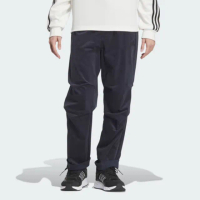 【adidas 愛迪達】長褲 男款 運動褲 燈芯絨 保暖 TH TEXTURED PNT 藍 JI8690