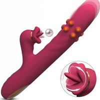 5-IN-1 Rabbit Vibrators Dild0 Adult Toys for Women With Telescopic Berputar Vibration Modes Mainan D