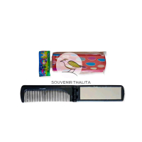 isi 50 pcs Souvenir sisir kaca lipat kemas plastik