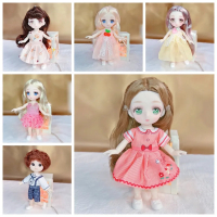 1/8 16CM BJD Doll Ball Jointed Body Cute Anime Eyes Toys Dolls Dress Up Doll Full Set With Fashion C