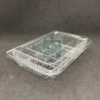 TAPAU - ABBA OPS - OP2H (100pcs±) Dulang Plastik / Kotak Makanan Plastik Sekali Pakai untuk Bakeri /