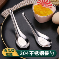 304不銹鋼勺子家用湯匙西瓜小勺子韓式輕奢網紅勺兒童甜品吃飯勺
