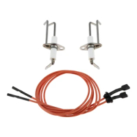6pcs/2kits 62-24164-01 Flame Sensor Igniter Sensing Rod 232258 2-Prong Electrode Assembly 31.5inch Cable fits for Rheem Furnace