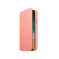Apple 原廠 iPhone X Leather Folio 皮革雙面夾 (台灣公司貨)-嫩粉