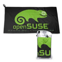 Opensuse Linux Quick Dry Towel Gym Sports Bath Portable Opensuse Lizard Logo Green Computer Programm