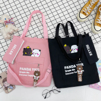 New large-capacity multi-use canvas bag for female junior high school and elementary school students