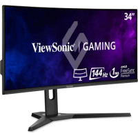 OMNI VX3418-2KPC 34 Inch Ultrawide Curved 1440p 1ms 144Hz Gaming Monitor with Adaptive Sync, Eye Care