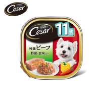 【Cesar西莎】熟齡餐盒 牛肉糙米及蔬菜 高齡犬 100g*24入 寵物/狗罐頭/狗食