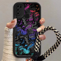 เคสโทรศัพท์ ดีไซน์กราฟฟิตี้สีเข้ม เข้ากันได้กับ Infinix Hot9Play, Hot10Play, Hot10LITE, Hot11Play, H