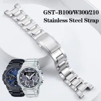 For Casio G-Shock Stainless Steel Watchband GST-210 GST-W300 GST-400G GST-B100 S100D/S110D/W110 Metal Bracelet Strap Watch Band