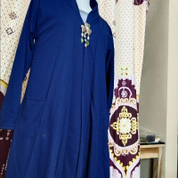 1 set auter  panjang bahan combat warna biru