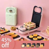Multifunctional Mini Electric Sandwich Maker Food Machine Pancake Waffle Bread Cooker Toaster Bakinging Tool Electric Ovens MB38