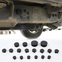 Bộ 18 chặn khung ABS màu đen cho Jeep JL/JT (2018–2020)