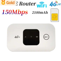 4G LTE WiFi Router 2100mAh Portable Pocket Wifi Router Mobile Hotspot 150Mbps Wireless Unlocked Modem With Sim Card Slot Repeate