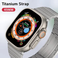 Titanium Color Stainless Steel Link Bracelet For Apple Watch 8 Ultra 49mm Band 45mm 44mm bands Hello Watch 2 strap 8 7 6 SE 5