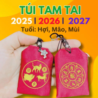 Túi Gấm Tam Tai2025-2026-2027 Hợi Mão Mùi Trang Trí - Thẻ Trang Trí Điện Thoại TAM TAI2025-2026-2027