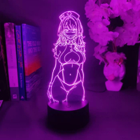 Hentai Lamp Fate Anime Figure Led Night Lights Gifts For Friend Colorful Mens Bedroom Table Decoration Sexy Girl Lighting Art