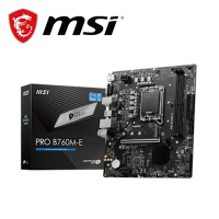 微星 PRO B760M-E D5 主機板+微星 HERALD-BE NCM865 WI-FI 7 無線擴充網卡
