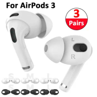 3 Pairs Silicone Protective Case For AirPods 3 Ultra Thin Earbuds Replacement Protective Cover Eartips Earphone Accessories