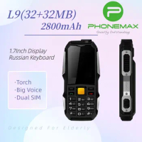 Mini Rugged Mobile Cell Phones Dual SIM Cards FM MP3 MP4 Russian Keybord Big Button Loud Voice Cheap Phone Calculator Flashlight