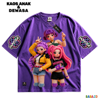BABA.CO Kaos Anak & Dewasa Huntrix Kpop Demon Hunters Viral Karakter Rumi Mira Zoey Atasan Distro Pr