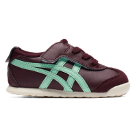 【Onitsuka Tiger】鬼塚虎 官方旗艦店 KIDS棕底藍綠虎爪紋 MEXICO 66 小童鞋(1184A074-500)