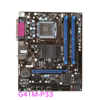 Suitable For MSI G41M-P33 Motherboard LGA 775 DDR3 MS-7592 VER: 7.1 Mainboard 100% Tested OK Fully Work