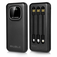 20000mAh Power Bank for iPhone 12 Huawei Xiaomi Mini Powerbank with Cable Portable Charger External Battery Pack Poverbank