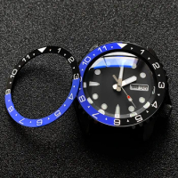 Flat ceramic bezel insert 38*31.5mm Double color No Luminous For Seiko SKX007 SKX009 watch parts