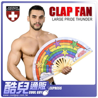 美國 Andrew Christian 2019年限量彩虹版摺扇 Large Pride Thunder Clap Fan