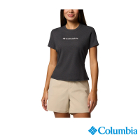 【Columbia 哥倫比亞】女款- 快排短袖上衣-黑色(UXK25840BK/JS)