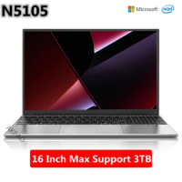 16inch Laptop Intel N5105 Netbook Business Office 12GB RAM Max 3072GB SSD Pc Gamer Windows 10 11 Pro Gaming Notebook Portable