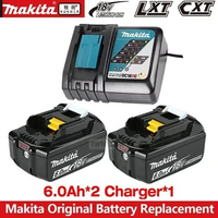 Makita Original 18V 6000mAh Lithium ion Rechargeable Battery 18v drill Replacement Batteries BL1860 BL1830 BL1840 BL1850 BL1860B