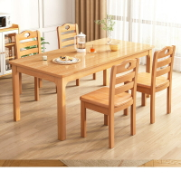 椅子 餐桌 餐桌現代簡約小戶型網紅餐桌椅組合長方形桌子吃飯家用實木腿餐桌